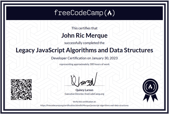 JavaScript Data Structures and Algorithms certification